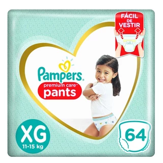 Fralda Pampers Pants Premium Care Jumbo XG 64 Unidades em Oferta na Shopee