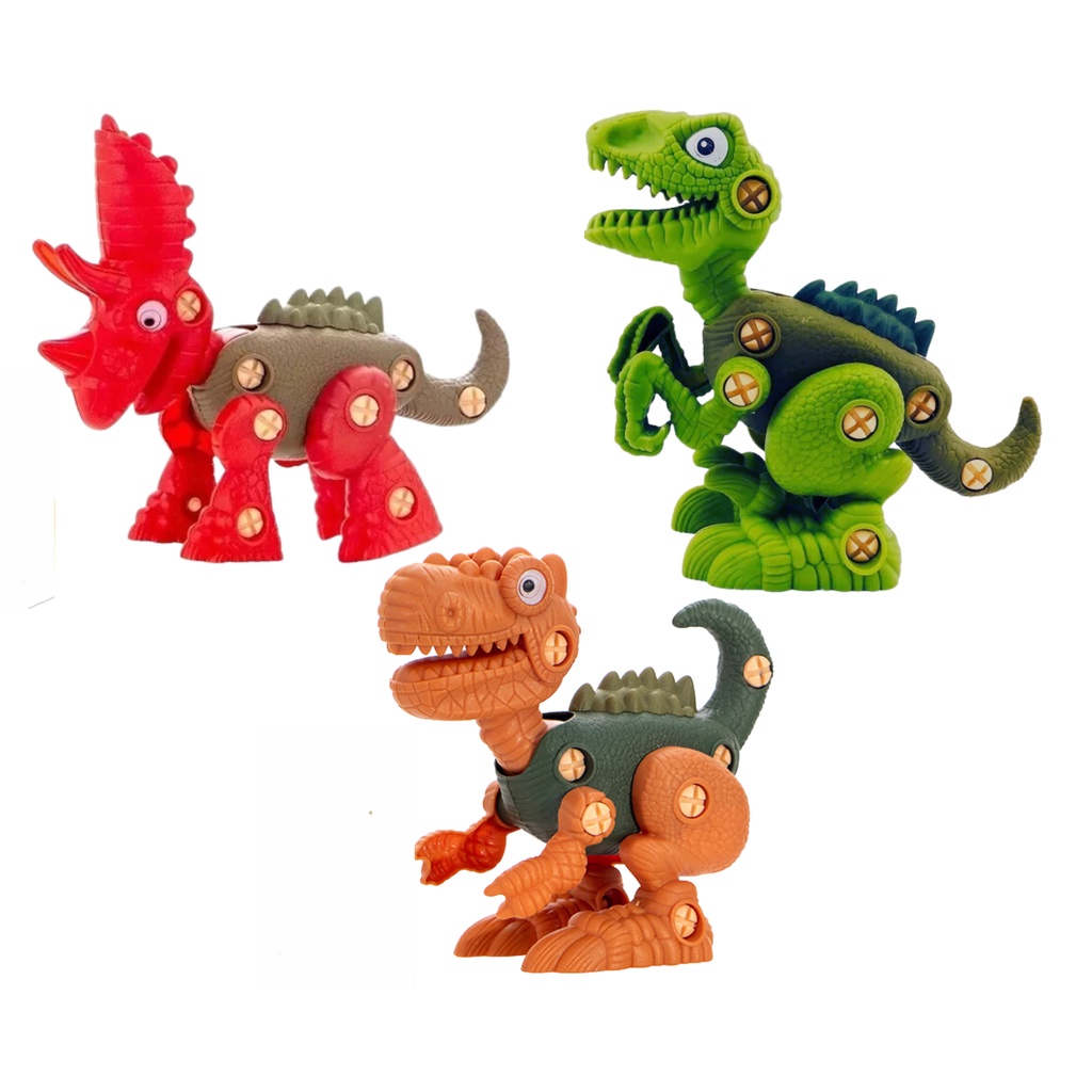 Dinossauro Monta Desmonta Dino Brinquedo Infantil T-Rex Dino Robo De Montar  Com Ferramenta Coleção : : Brinquedos e Jogos