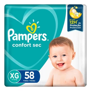 Fralda Pampers Confort Sec Super XG 58 Unidades em Oferta na Shopee