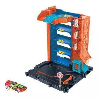 Pista Garagem Elevador Carro Hot Wheels City Estacionamento Mattel