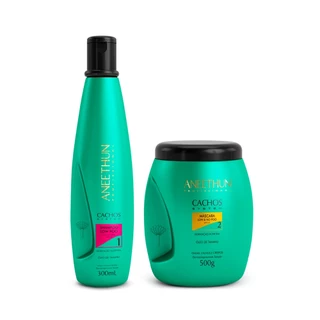 Kit Cachos System Shampoo 300mL e Máscara 500g Aneethun