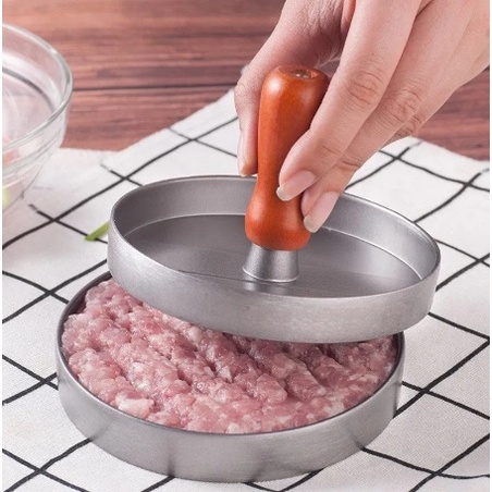 Forma De Hambúrguer Artesanal Inox Modelador Molde Caseiro Cozinha Gourmet Prensa Profissional