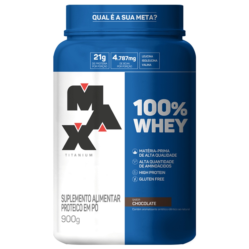 Max Titanium 100% Whey proteínas pote 900g