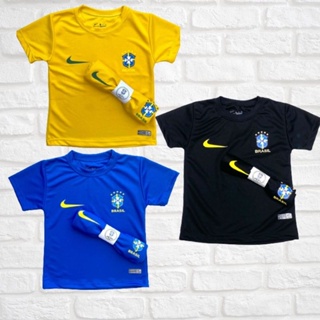 Conjunto Infantil Seleção Brasileira Camisa Azul Short Branco Meia Branca  Camisa 10 Super Oferta