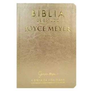 Bíblia de Estudo Joyce Meyer GRANDE | Letra Extra Grande | Capa Luxo Dourada | Bello Publicações em Oferta na Shopee