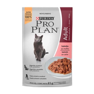 Ração Úmida Nestle Purina Gatos Pro Plan Adultos Salmao Sachê 85g