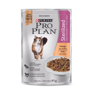 Ração Úmida Nestlé Purina Gatos Pro Plan Sterilized Frango Sache 85g