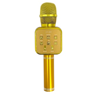 LY889 Wireless Blue tooth Karaoke Microphone with Multi-Color LED Lights, Portable Handheld Mic & Speaker