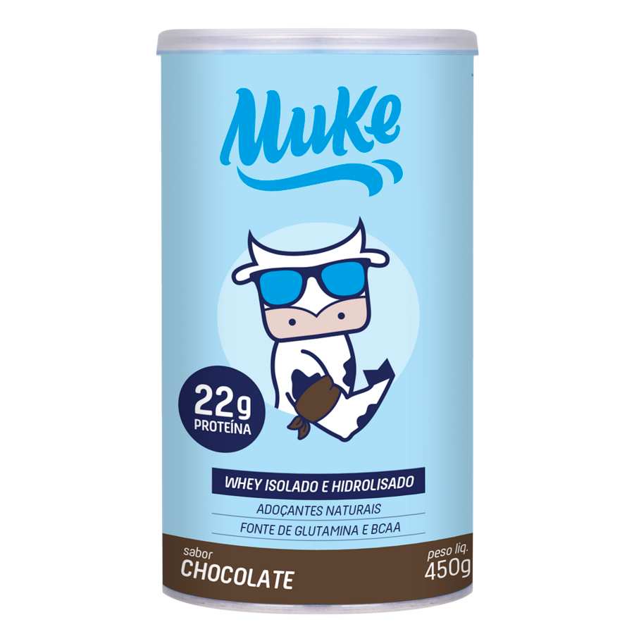 Muke Whey Isolado e Hidrolisado +Mu (450g) Chocolate