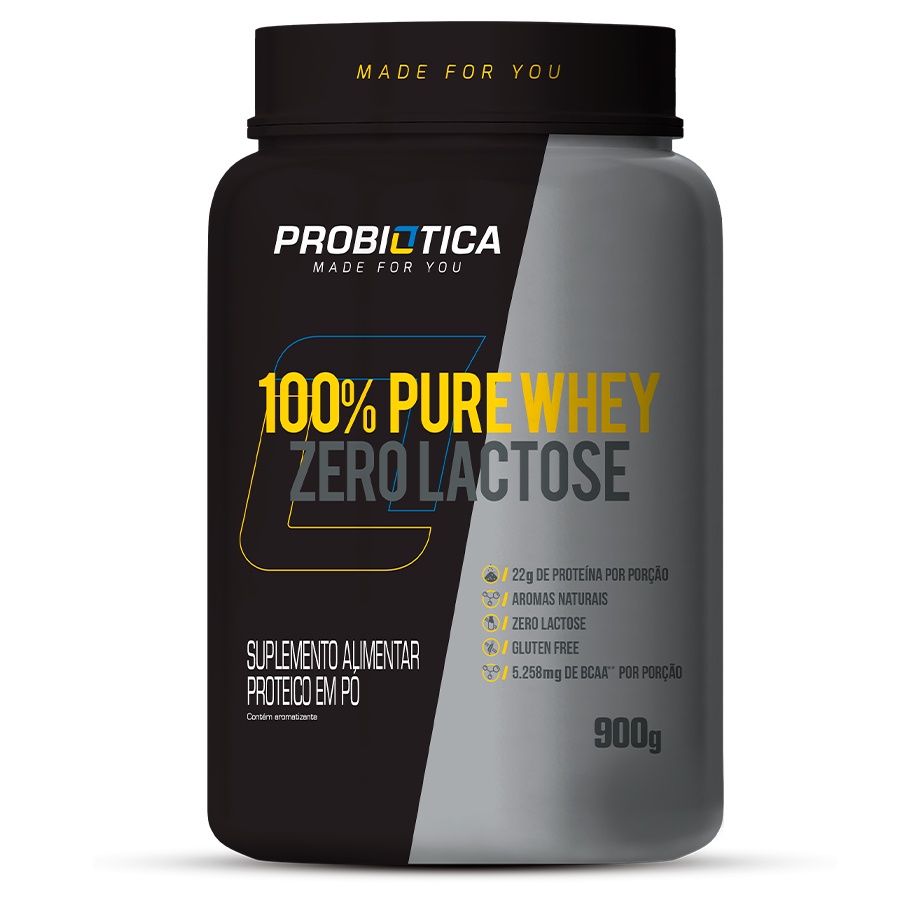 Whey Whay Wey Isolado 100% Pure 900g – Zero Lactose – Probiotica – Pote