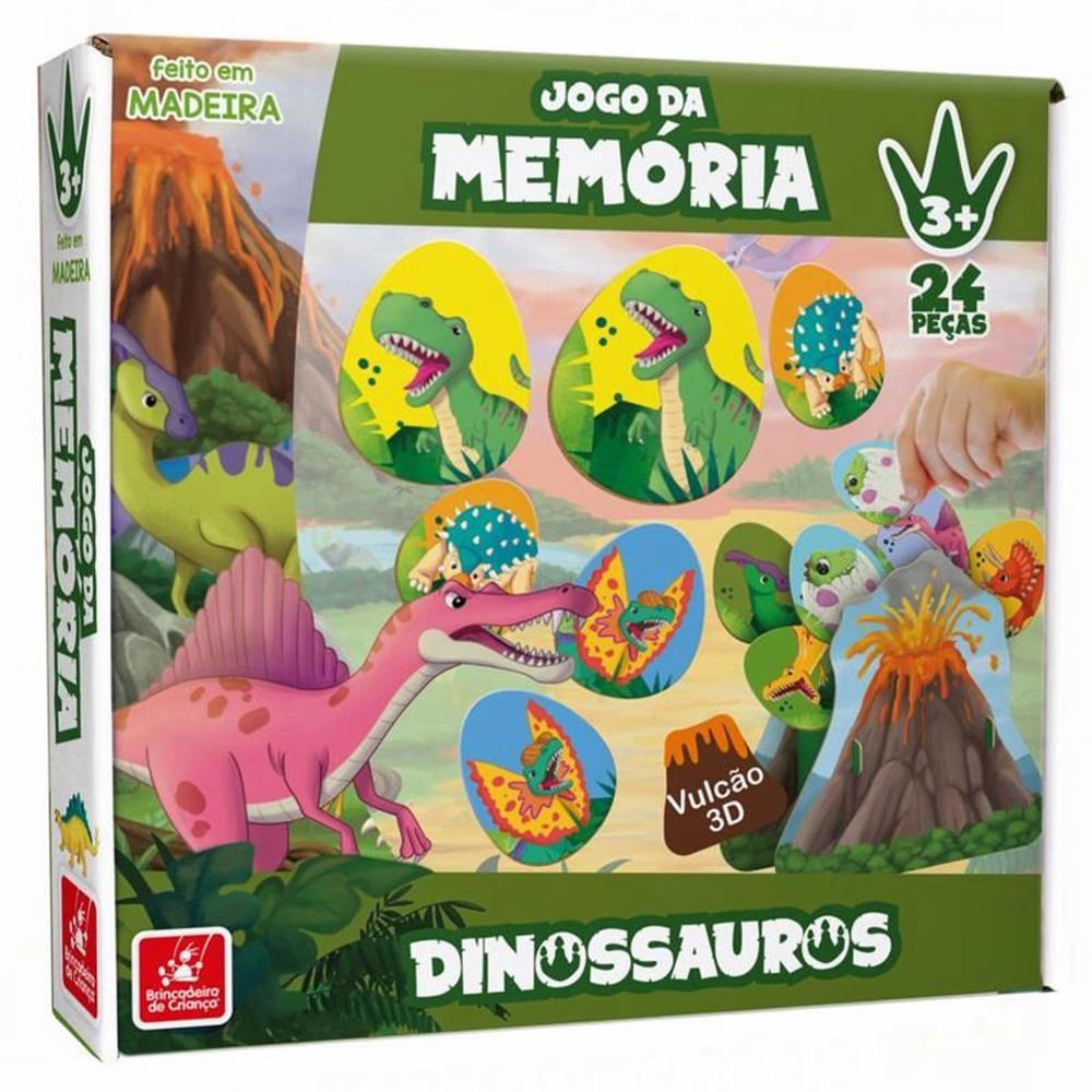 Jogo Educativo Dino Park 3d 43 Pecas em Madeira Ciabrink - Jogos