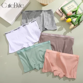 CuteByte Calcinha De Algodão Para Mulher Boxer Boy Short Breathable Briefs Lingerie