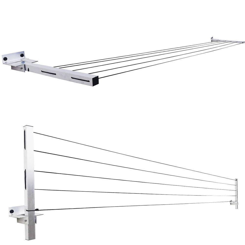 Varal Para Apartamento Retrátil Parede Cabo De Aço 4m | Shopee Brasil