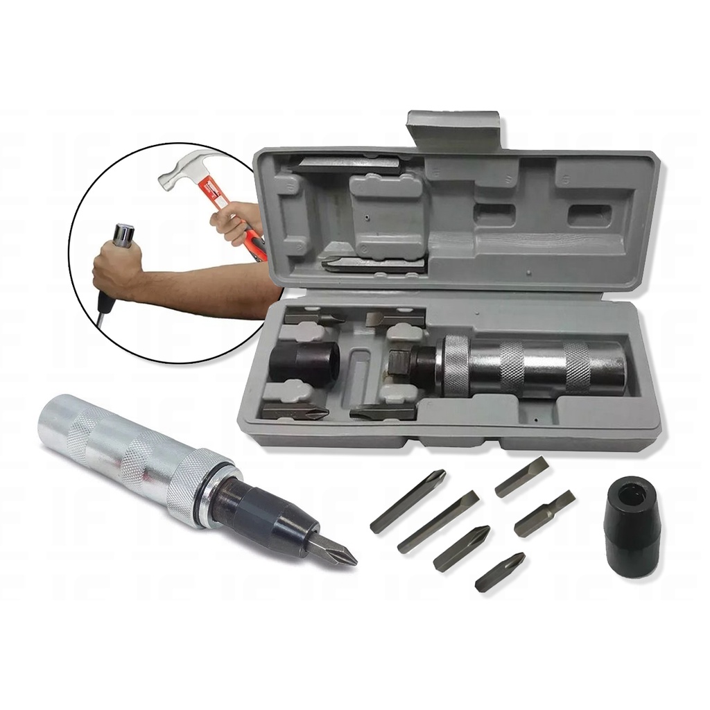 Kit Chave De Impacto Manual 1/2 Pol. Profissional Com Bits C | Shopee ...