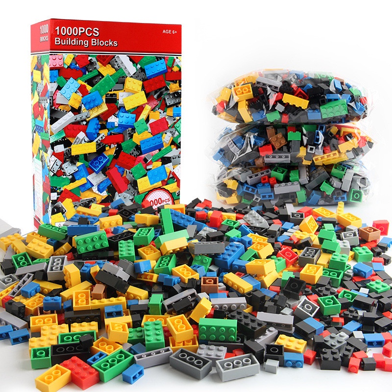 500/1000pcs Blocos De Construção DIY Tijolos Novos Brinquedos Educacionais De Material Ambiental