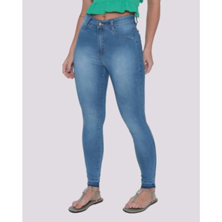 Calça Jeans Feminina Cigarrete Azul Claro