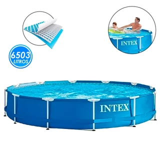 Piscina Redonda Estrutural 6503L Armação Metal Intex