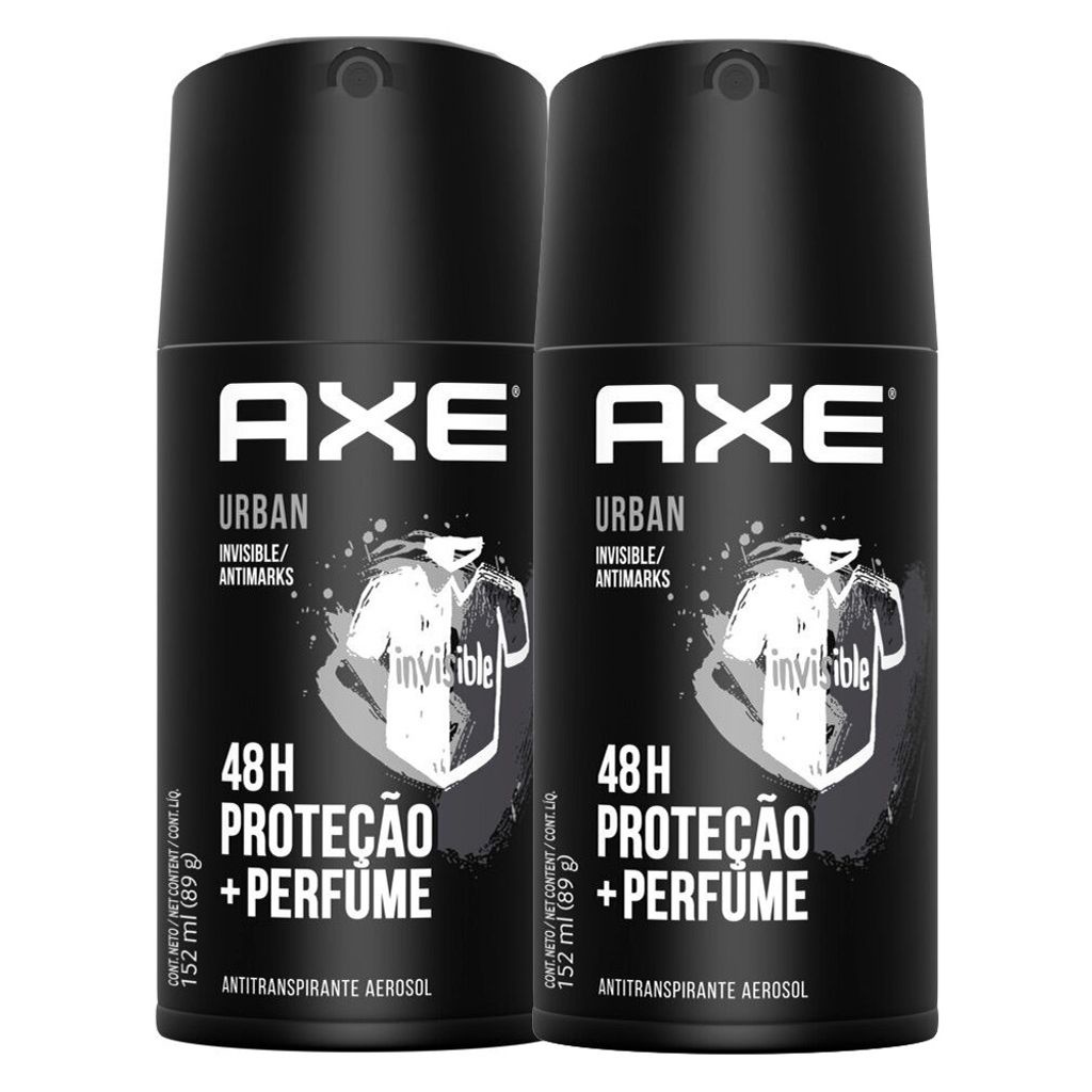 Desodorante Antitranspirante Axe Urban Invisible Anti Manchas Spray | Kit com duas unidades