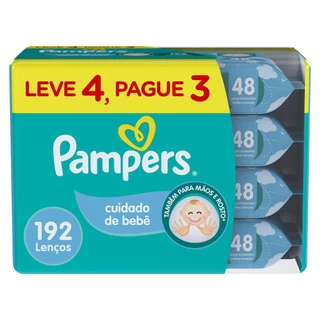 Lenços Umedecidos Pampers Cuidado de Bebê 192un em Oferta na Shopee
