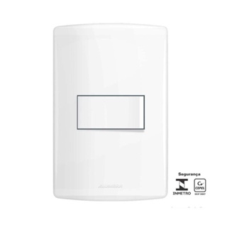 Conjunto Bianco Pró 4x2 interruptor simples branco Alumbra