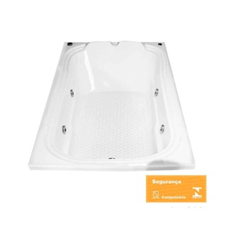 Banheira acrílica com hidromassagem 170x110cm Goldline dupla Ouro Fino
