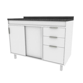 Gabinete de cozinha Barcelona 114x51cm branco Darabas Agardi