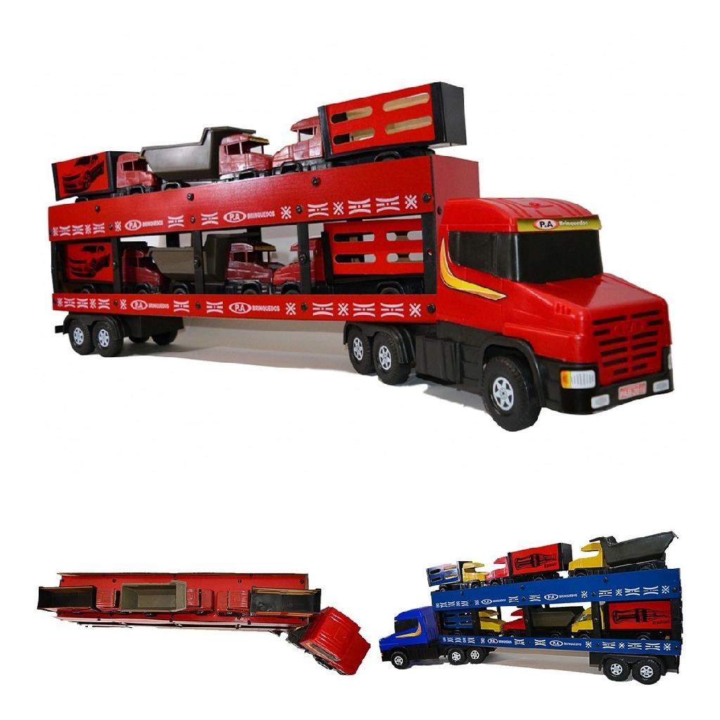 Caminhão Voyager Boi Boiadeiro Roma Brinquedos Azul em Promoção na  Americanas