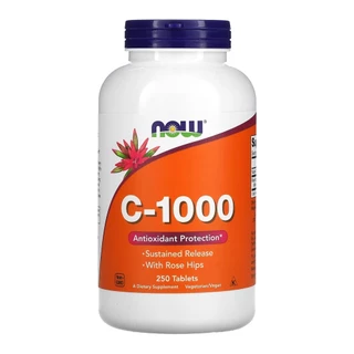 Vitamina C 1000mg e Rosa Mosqueta Now Foods 250tab