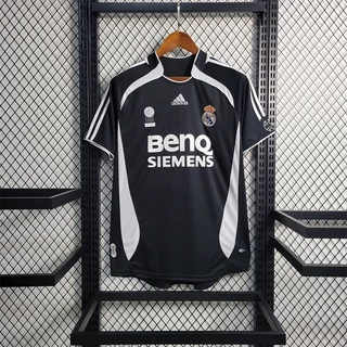 Camisa De Futebol Retro 06-07 Real Madrid Dois Convidados De Esportes Negros Masculinos GAOQ