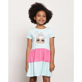 Vestido Infantil Três Marias Estampa da Lol Verde