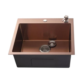 Cuba para cozinha gourmet pia aço inox com acessórios Corubos Pingoo - Dourado Rose em Oferta na Shopee