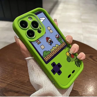 Jogo de pixel de infância Mario Apple Shell para iPhone 15promax 15pro 15 14pro max 13pro max 14 12 11 pro 12 11 promax xr xsmax xs 7 8 plus capa protetora