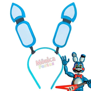 Tiara Coelho Azul Brinquedo Jogo Terror Tiara Adereço Fantasia FNAF Bonnie Azul