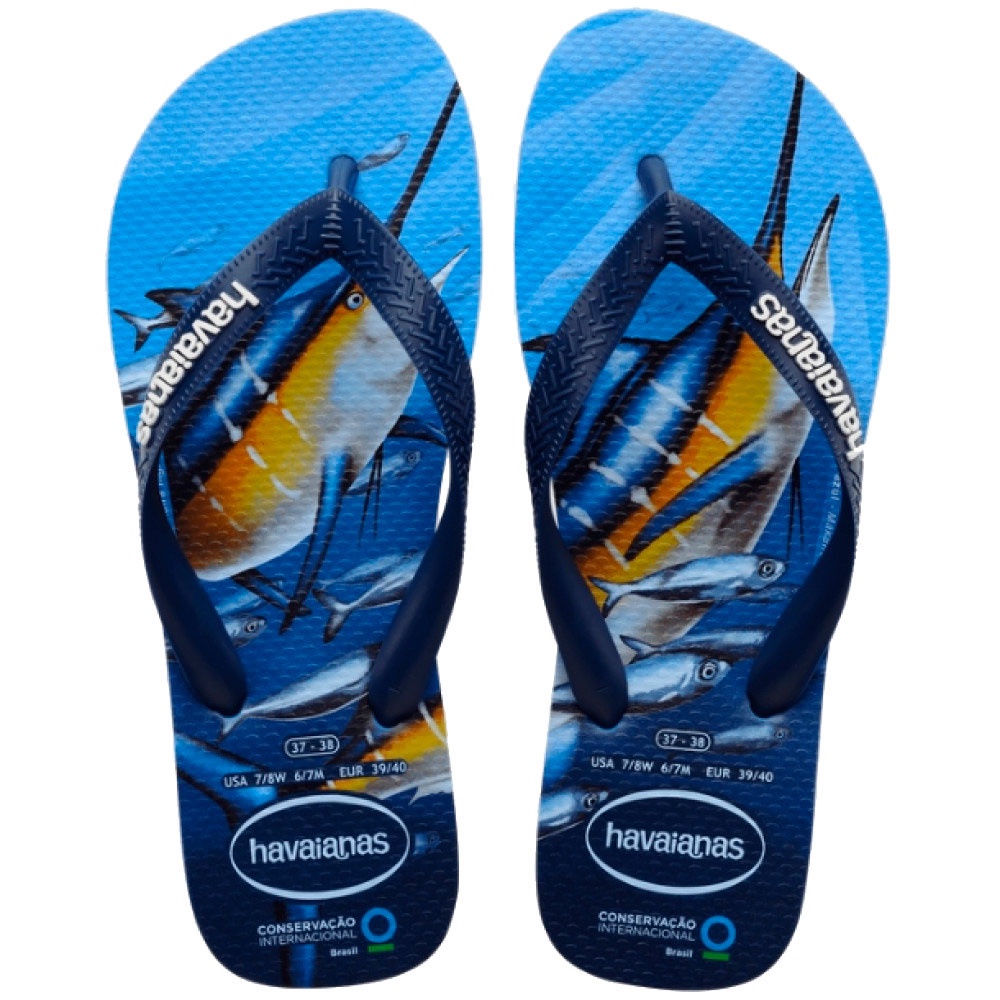 Chinelo Havaianas Conservação Internacional Azul Estrela