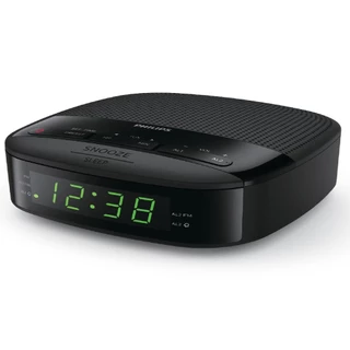 Rádio Relógio e Alarme Digital FM Original Philips TAR3205/37 Bivolt com Pilhas AAA
