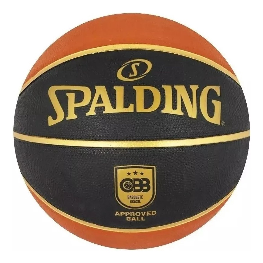 Bola de Basquete Spalding Highlight, Preto e Dourado, 7
