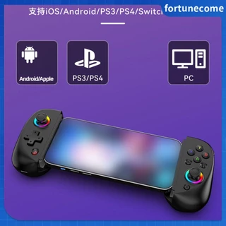 D8 telefone móvel e tablet estiramento controlador de jogo sem fio compatível com bluetooth, adequado para computador switch, adequado para iso android p4 duplo hall controlador fortunecome