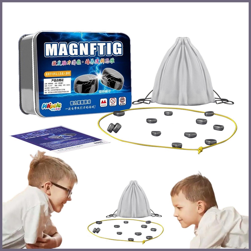 Jogo de Xadrez Magnético, Jogo de Tabuleiro Magnético 2023, Jogo Divertido  de Ímã de Mesa com 20 Ímãs, Jogo de Estratégia para Crianças e Adultos Jogos  de Festa em Família