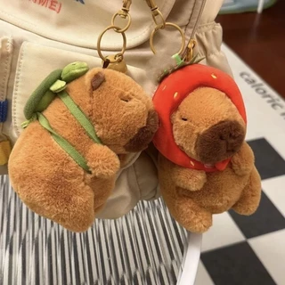 Porta-Chaves Boneca Capybara Capibara Kawaii Anime Fofo De Pelúcia Recheada Pingente De Aniversário