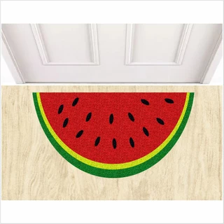 TAPETE CAPACHO PERSONALIZADO MELANCIA 70X40 NO FORMATO FRUTA