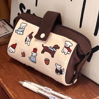 Saco Para Lápis De Desenho Animado Impressão Grande Capacidade