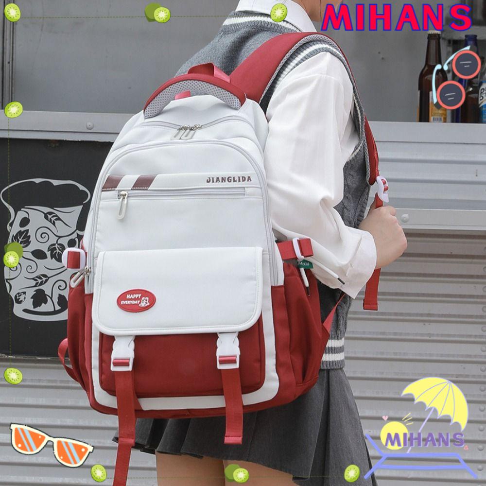 Bolsa Escolar MIHAN , Mochila À Prova D'água De Grande Capacidade Leve De  Nylon Kawaii Bolsas De Livros Para Adolescentes