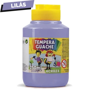 Tinta Tempera Guache 250ml Acrilex para Pintar Papel, Cartão, Cartolina e E.V.A. Cor Lilas