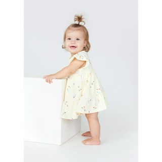 Body Vestido Bebê Com Estampado Com Babados Hering Kids