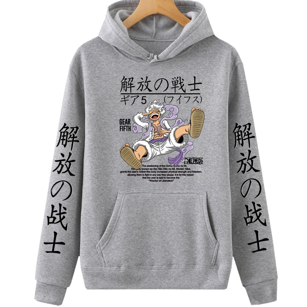 Moletom Blusa Anime One Piece Monkey D Luffy Gear 5 Casaco de Frio com ...