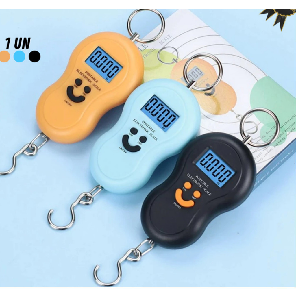 Balança Digital de Mão Bagagem Viagem Portátil Bolsa Mala Peixe Pesa até 50KG