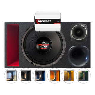 CAIXA TRIO DUTO RÉGUA COLORIDO MÉDIO GRAVE HARD POWER HP 550 COMPET MÓDULO TARAMPS em Oferta na Shopee