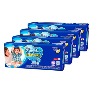 Fralda Descartável MamyPoko Calça Jumbo Tamanho XG - 4 Pacotes com 26 Fraldas - Total 104 Tiras