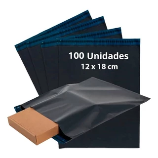 Envelope Segurança 12x18 Kit 100 Saco Plastico Correio Sedex Auto Colante Resistente E-commerce
