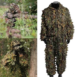 Roupa camuflada traje Ghillie Suit 3d sniper caça fotografia